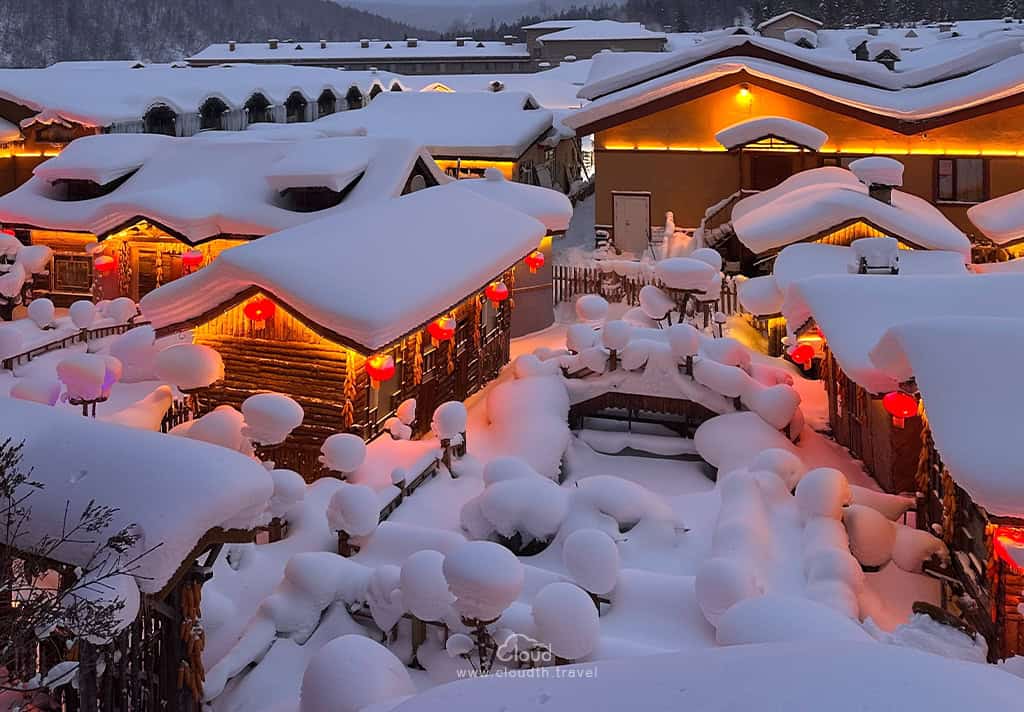 หมู่บ้านหิมะ China Snow Town-01